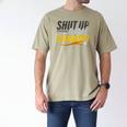 Baseball Fan Shut Up I'm Doing Game Changer Premium Tri-Blend Men's Comfort Colors T-Shirt Khaki