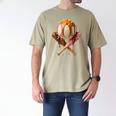 Baseball Ice Cream Drip Style Melting Ice Cream Youth Teen Men's Comfort Colors T-Shirt Khaki