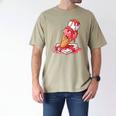 Baseball Ice Cream Drip Youth Strawberry Baseball Red Men's Comfort Colors T-Shirt Khaki