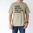 Baseball Lead Never Follow Leaders Team Captain Leadership Premium Tri-Blend Men's Comfort Colors T-Shirt Khaki
