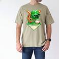Baseball Life Style Ice Cream Drip Green Men's Comfort Colors T-Shirt Khaki Baseball Life Style Ice Cream Drip Green Men's Comfort Colors T-Shirt Khaki