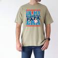 In My Baseball Papa Era Groovy Baseball Dad Family Matching Men's Comfort Colors T-Shirt Khaki