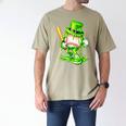 Baseball Player Ice Cream Drip Shamrocks St Patrick's Day Men's Comfort Colors T-Shirt Khaki Baseball Player Ice Cream Drip Shamrocks St Patrick's Day Men's Comfort Colors T-Shirt Khaki