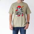 Baseball Skeleton Halloween Playing Men's Comfort Colors T-Shirt Khaki Baseball Skeleton Halloween Playing Men's Comfort Colors T-Shirt Khaki