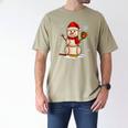 Baseball Snowman Merry Christmas Holiday Sports Xmas Pajamas Men's Comfort Colors T-Shirt Khaki Baseball Snowman Merry Christmas Holiday Sports Xmas Pajamas Men's Comfort Colors T-Shirt Khaki