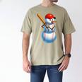 Baseball Snowman Merry Christmas Xmas Pajamas Men Women Kids Men's Comfort Colors T-Shirt Khaki Baseball Snowman Merry Christmas Xmas Pajamas Men Women Kids Men's Comfort Colors T-Shirt Khaki