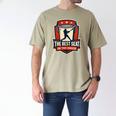 The Best Seat In The House Bucket Dad Baseball Dad Men's Comfort Colors T-Shirt Khaki