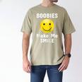 Boobies Make Me Smile Mardi Gras Raglan Baseball Tee Men's Comfort Colors T-Shirt Khaki Boobies Make Me Smile Mardi Gras Raglan Baseball Tee Men's Comfort Colors T-Shirt Khaki