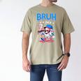 Bruh I'm 7 Baseball Ice Cream Drip It's My 7th Birthday Men's Comfort Colors T-Shirt Khaki