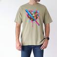 Camo Baseball Heart Drip Valentine Baseball Icecream Boys Men's Comfort Colors T-Shirt Khaki