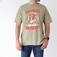 Catchers Are Built Different Baseball Catcher Men's Comfort Colors T-Shirt Khaki