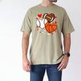 Cute Heart Baseball Basketball Football Valentine Boy Men Men's Comfort Colors T-Shirt Khaki