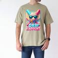 Drip Happens Baseball Ice Cream Bat And Ball With Sunglasses Men's Comfort Colors T-Shirt Khaki Drip Happens Baseball Ice Cream Bat And Ball With Sunglasses Men's Comfort Colors T-Shirt Khaki