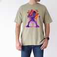 Drip Skeleton Batting Baseball Halloween Men's Comfort Colors T-Shirt Khaki