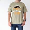 My Favorite T-Ball Player Calls Me Dad – Baseball Dad Premium Men's Comfort Colors T-Shirt Khaki