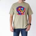 Gen Alpha Slang Ice Cream Drip Six Seven 67 Baseball Catcher Men's Comfort Colors T-Shirt Khaki Gen Alpha Slang Ice Cream Drip Six Seven 67 Baseball Catcher Men's Comfort Colors T-Shirt Khaki