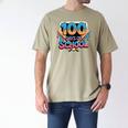 Happy 100 Days Of School Baseball Drip For Kids Teachers Men's Comfort Colors T-Shirt Khaki