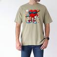 Heart Love Baseball Valentine Outfit Men Boy Men's Comfort Colors T-Shirt Khaki Heart Love Baseball Valentine Outfit Men Boy Men's Comfort Colors T-Shirt Khaki