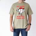 Hit Hard Run Fast Turn Left Baseball Player Premium Tri-Blend Men's Comfort Colors T-Shirt Khaki Hit Hard Run Fast Turn Left Baseball Player Premium Tri-Blend Men's Comfort Colors T-Shirt Khaki