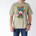 Ice Cream Drip Baseball Party 100 Days Of School Teacher Men's Comfort Colors T-Shirt Khaki Ice Cream Drip Baseball Party 100 Days Of School Teacher Men's Comfort Colors T-Shirt Khaki