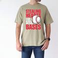 Kids Stealing Hearts Like I Steal Bases Cute Baseball Boys Men's Comfort Colors T-Shirt Khaki Kids Stealing Hearts Like I Steal Bases Cute Baseball Boys Men's Comfort Colors T-Shirt Khaki