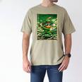 Leprechaun Playing Baseball Japanese Art St Patricks Day Men's Comfort Colors T-Shirt Khaki