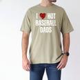 I Love Hot Baseball Dads Red Hearts Premium Men's Comfort Colors T-Shirt Khaki I Love Hot Baseball Dads Red Hearts Premium Men's Comfort Colors T-Shirt Khaki