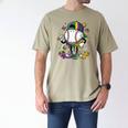 Mardi Gras Ice Cream Drip Baseball Carnival Party Mask Boys Men's Comfort Colors T-Shirt Khaki