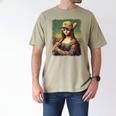 Mona Lisa Baseball Trending Aesthetic Streetwear Men's Comfort Colors T-Shirt Khaki