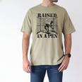 Raised In a Pen Baseball Pitcher Saying Bullpen Men's Comfort Colors T-Shirt Khaki