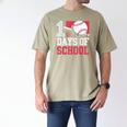 Retro 100 Days Of School Baseball Teacher Student 100 Days Men's Comfort Colors T-Shirt Khaki