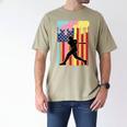 Retro Baseball Drip Boys Ice Cream Patriotic American Flag Men's Comfort Colors T-Shirt Khaki Retro Baseball Drip Boys Ice Cream Patriotic American Flag Men's Comfort Colors T-Shirt Khaki