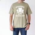 Shamrock Your Socks Irish Baseball Dad St Patricks Day Men's Comfort Colors T-Shirt Khaki