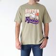 Sister Rookie Of Year 1st Birthday Baseball Theme Matching Men's Comfort Colors T-Shirt Khaki