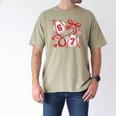 Six Seven Baseball Lover Sports Red Heart Bow Valentine Girl Men's Comfort Colors T-Shirt Khaki