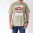 Six Seven Bruh Valentines Baseball Kids 67 Valentine Boys Men's Comfort Colors T-Shirt Khaki