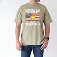 Softball Dad Like A Baseball Dad With Bigger Balls Sport Dad Men's Comfort Colors T-Shirt Khaki Softball Dad Like A Baseball Dad With Bigger Balls Sport Dad Men's Comfort Colors T-Shirt Khaki