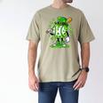 St Patricks Day Shamrock Baseball Drip Icecream Irish Boys Men's Comfort Colors T-Shirt Khaki