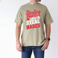 Stealing Hearts Like I Steal Bases Cute Baseball Valentine Men's Comfort Colors T-Shirt Khaki Stealing Hearts Like I Steal Bases Cute Baseball Valentine Men's Comfort Colors T-Shirt Khaki