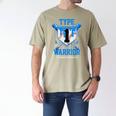T1D Warrior Baseball Drip Diabetes Awareness Blue Ribbon Men's Comfort Colors T-Shirt Khaki T1D Warrior Baseball Drip Diabetes Awareness Blue Ribbon Men's Comfort Colors T-Shirt Khaki