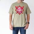 Valentines Day Baseball Boys Ice Cream Drip Heart Youth Kids Men's Comfort Colors T-Shirt Khaki