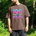 100 Days Of School Baseball Dripping Ice Cream 100th Day Men's Comfort Colors T-Shirt Espresso