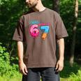 I Was 6 Now I'm 7 Meme Six Seven Baseball 7th Birthday Men's Comfort Colors T-Shirt Espresso