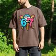 67 Baseball Ice Cream Drip Player Men's Comfort Colors T-Shirt Espresso