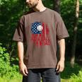 Baseball Dad USA American Flag 4th Of July Men's Comfort Colors T-Shirt Espresso Baseball Dad USA American Flag 4th Of July Men's Comfort Colors T-Shirt Espresso