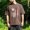 Baseball DAD USA American Flag Fathers Day 4th Of July Men's Comfort Colors T-Shirt Espresso
