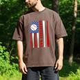Baseball Dad USA American Flag Father's Day 4th Of July Premium Men's Comfort Colors T-Shirt Espresso