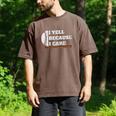 Baseball Fans I Yell Because I Care Baseball Daddys Men's Comfort Colors T-Shirt Espresso