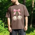 Baseball Girls Women Coquette Pink Bow Baseball Men's Comfort Colors T-Shirt Espresso Baseball Girls Women Coquette Pink Bow Baseball Men's Comfort Colors T-Shirt Espresso