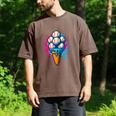 Baseball Ice Cream Drip Baseball Dad Sports Fan Youth Boys Men's Comfort Colors T-Shirt Espresso